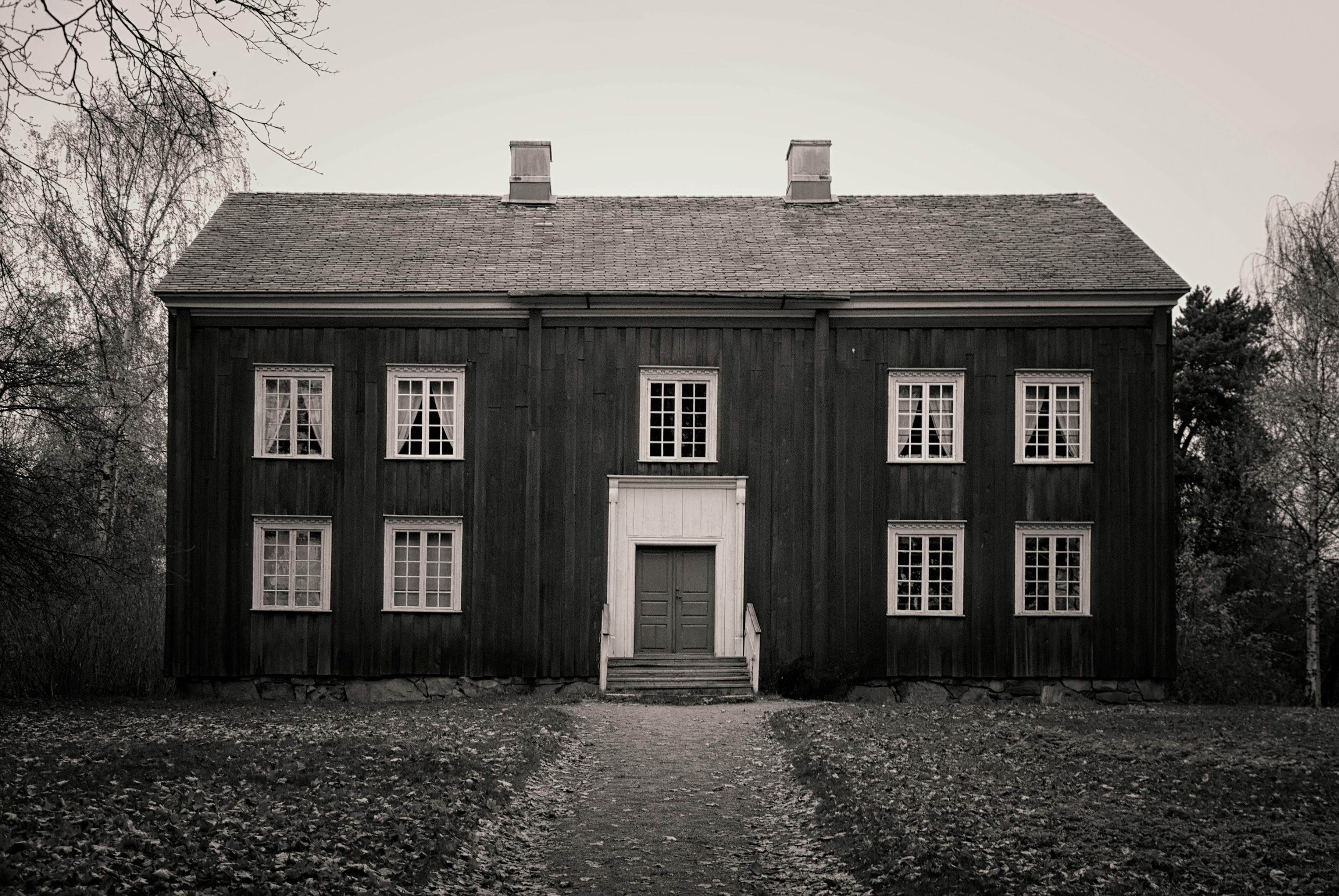 Black And White Photo Of A House · Free Stock Photo
