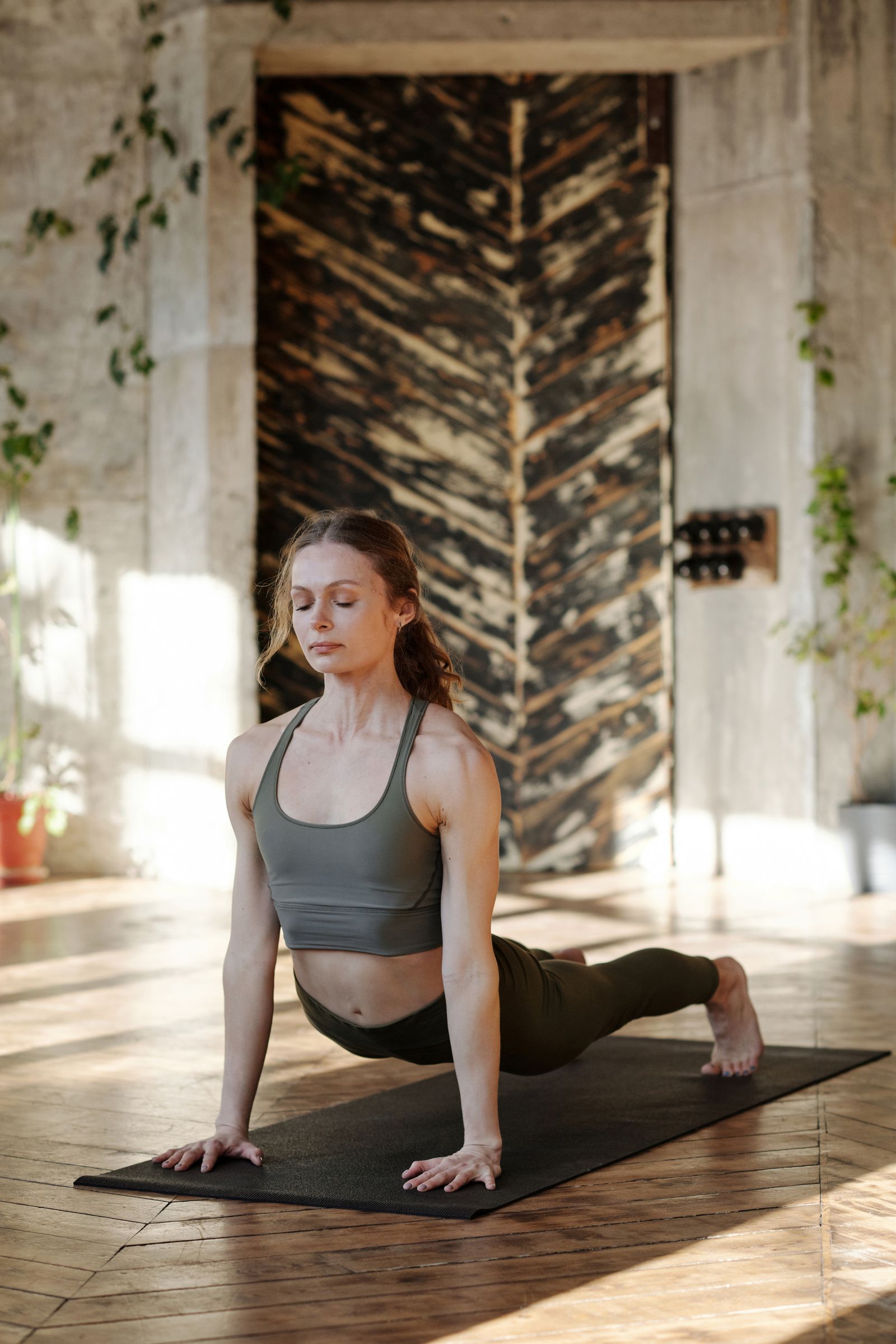 Fit Woman Practicing Yoga