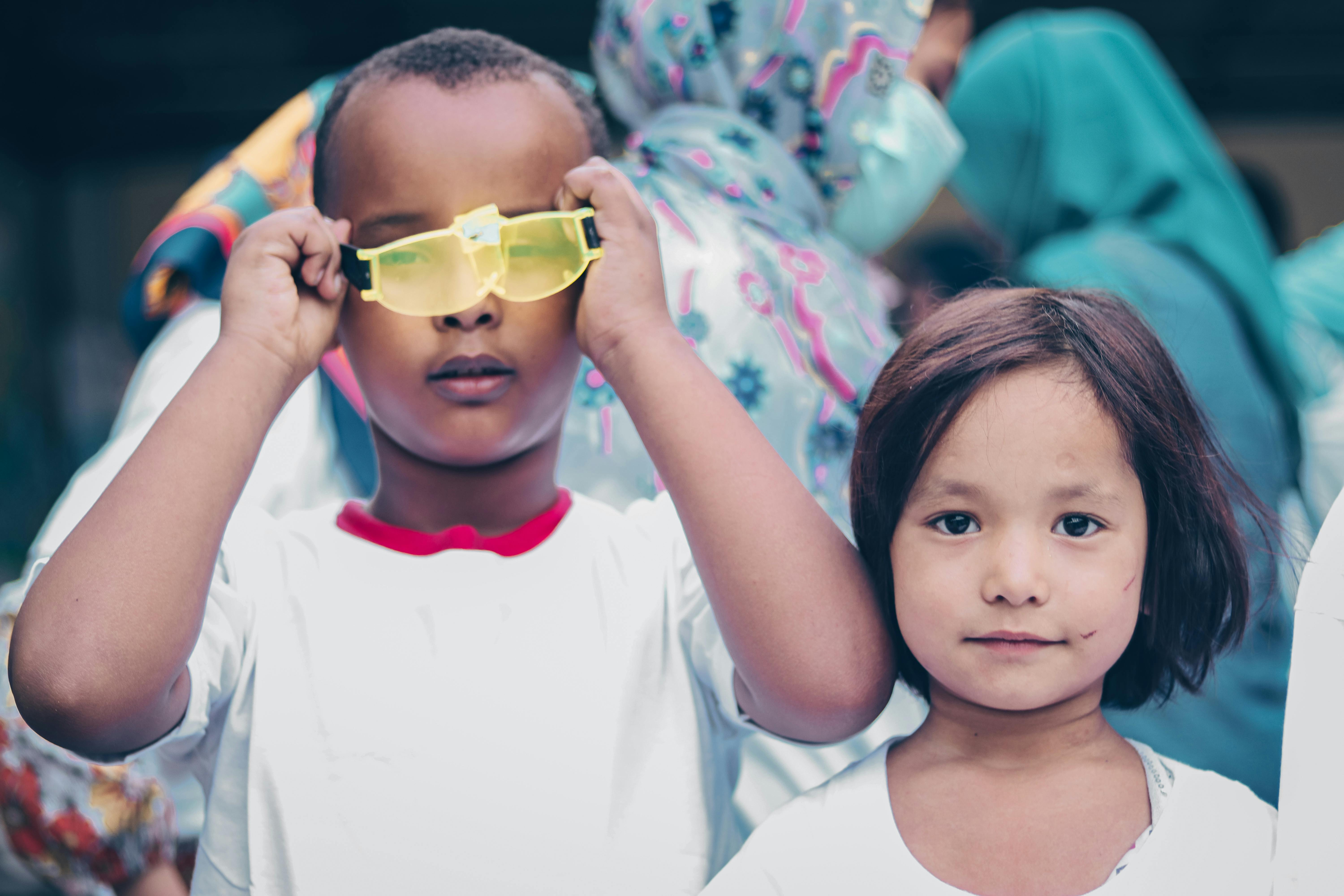A diverse group of people reading newspapers