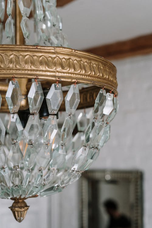 Free A Chandelier With Crystals  Stock Photo