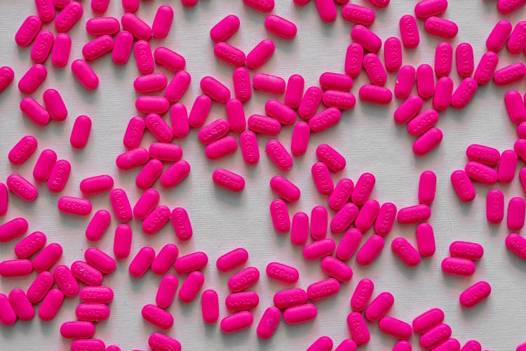 Pink Pills On Table