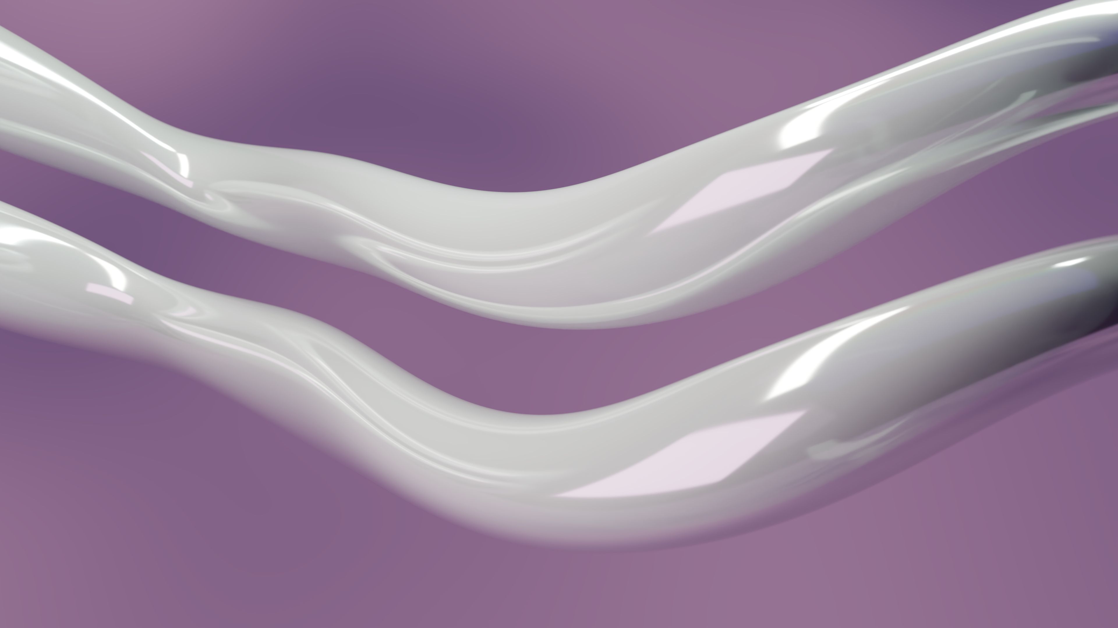 Abstract Flowing White Curves on Lavender Background · Free Stock Photo