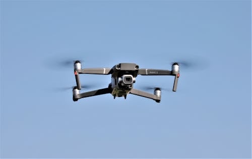 Black and Gray Drone Flying in the Sky