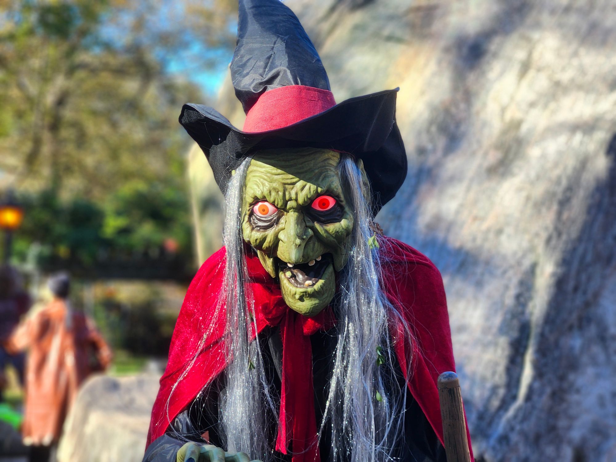 Creepy Witch Costume With Red Cape On Halloween Free Stock Photo creepy-witch-costume-with-red-cape-on-halloween-free-stock-photo