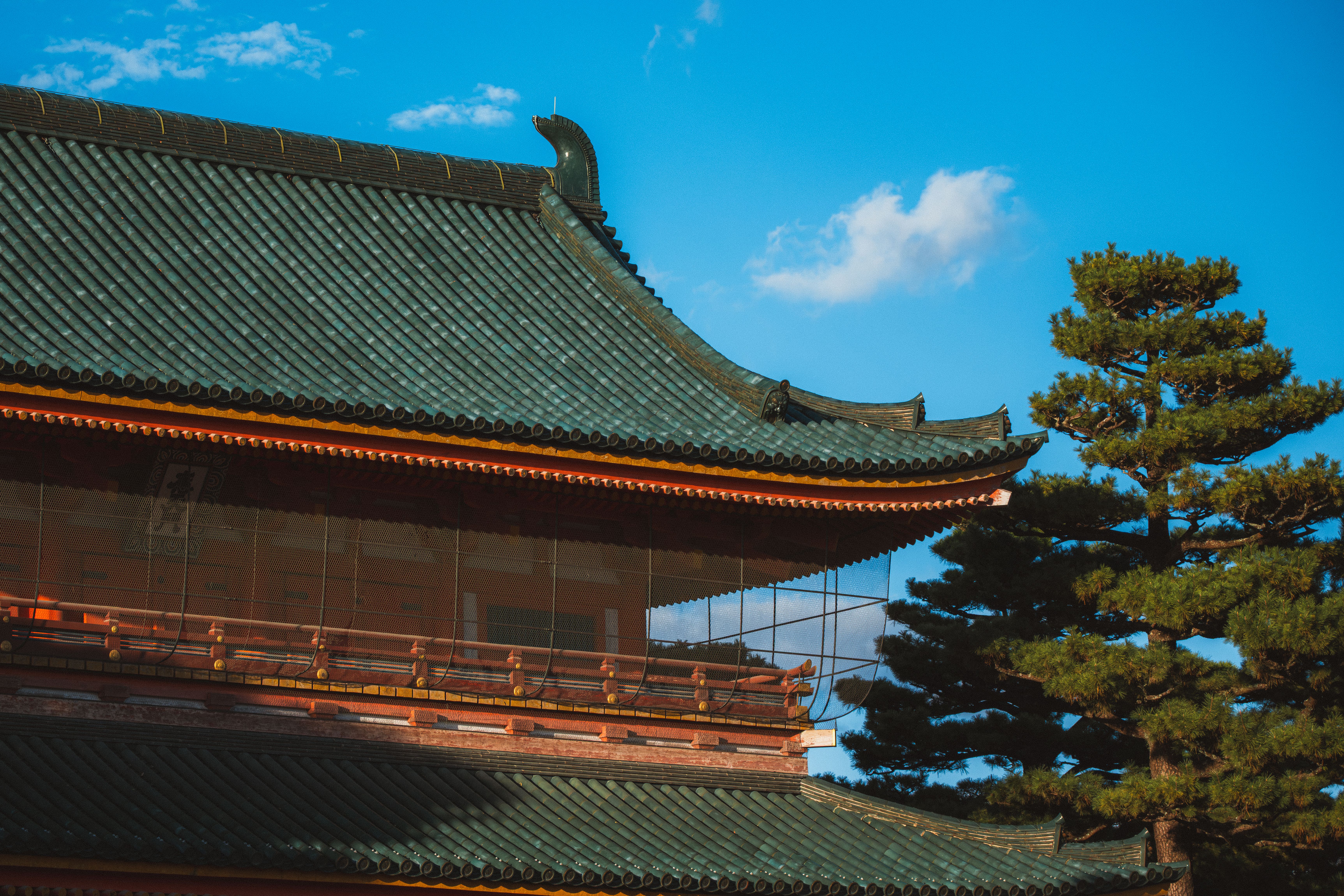 Traditional Japanese Architecture with Blue Sky · Free Stock Photo