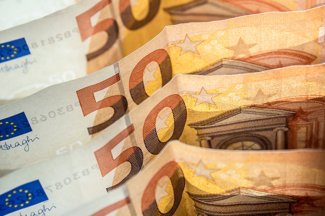 Free Close-Up Photo of Fifty Euro Notes Stock Photo