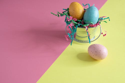 Three Colorful Easter Eggs 