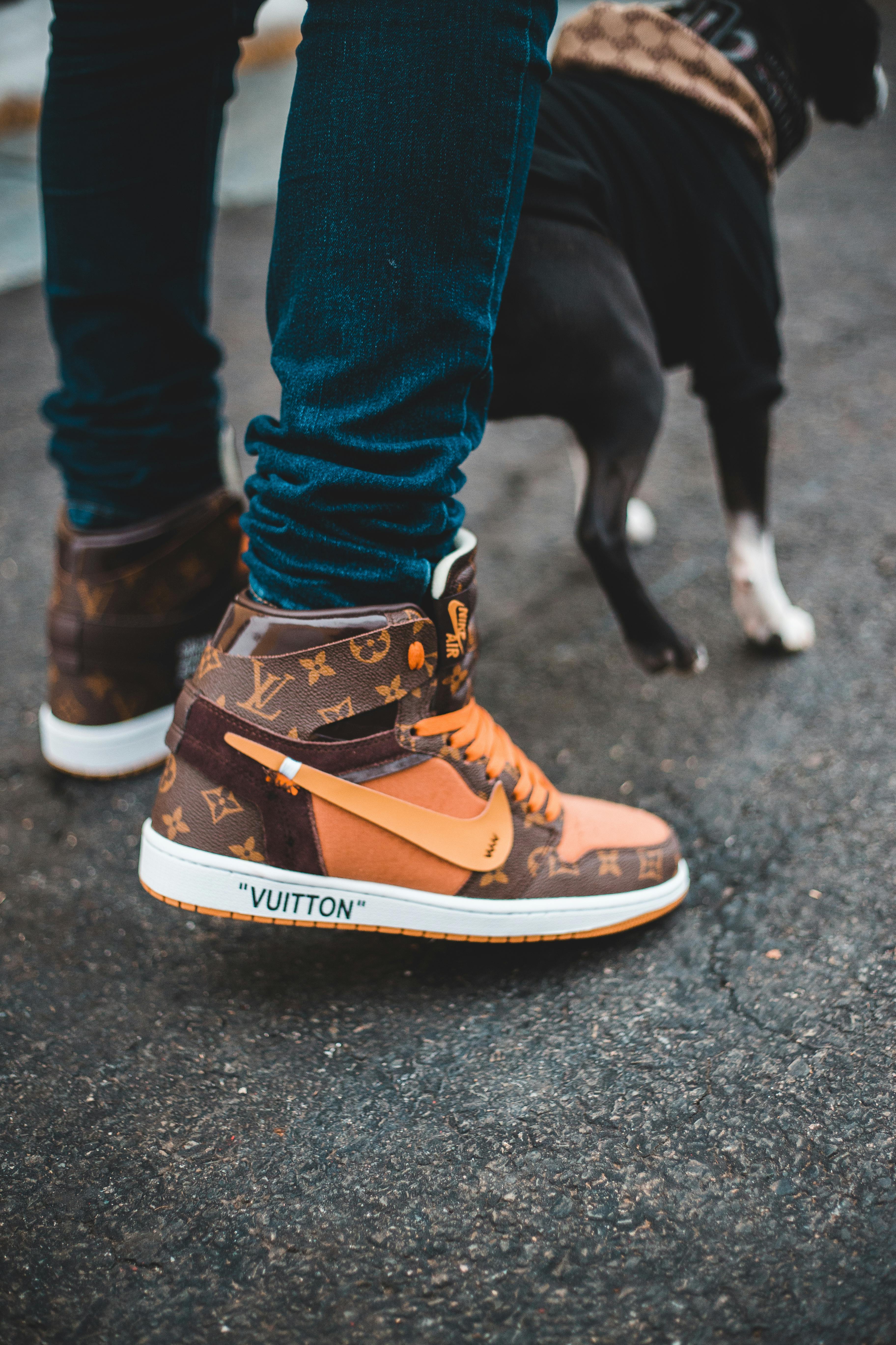 brown nike high tops