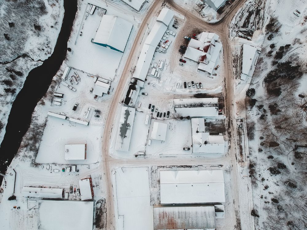 Buildings Covered with Snow · Free Stock Photo