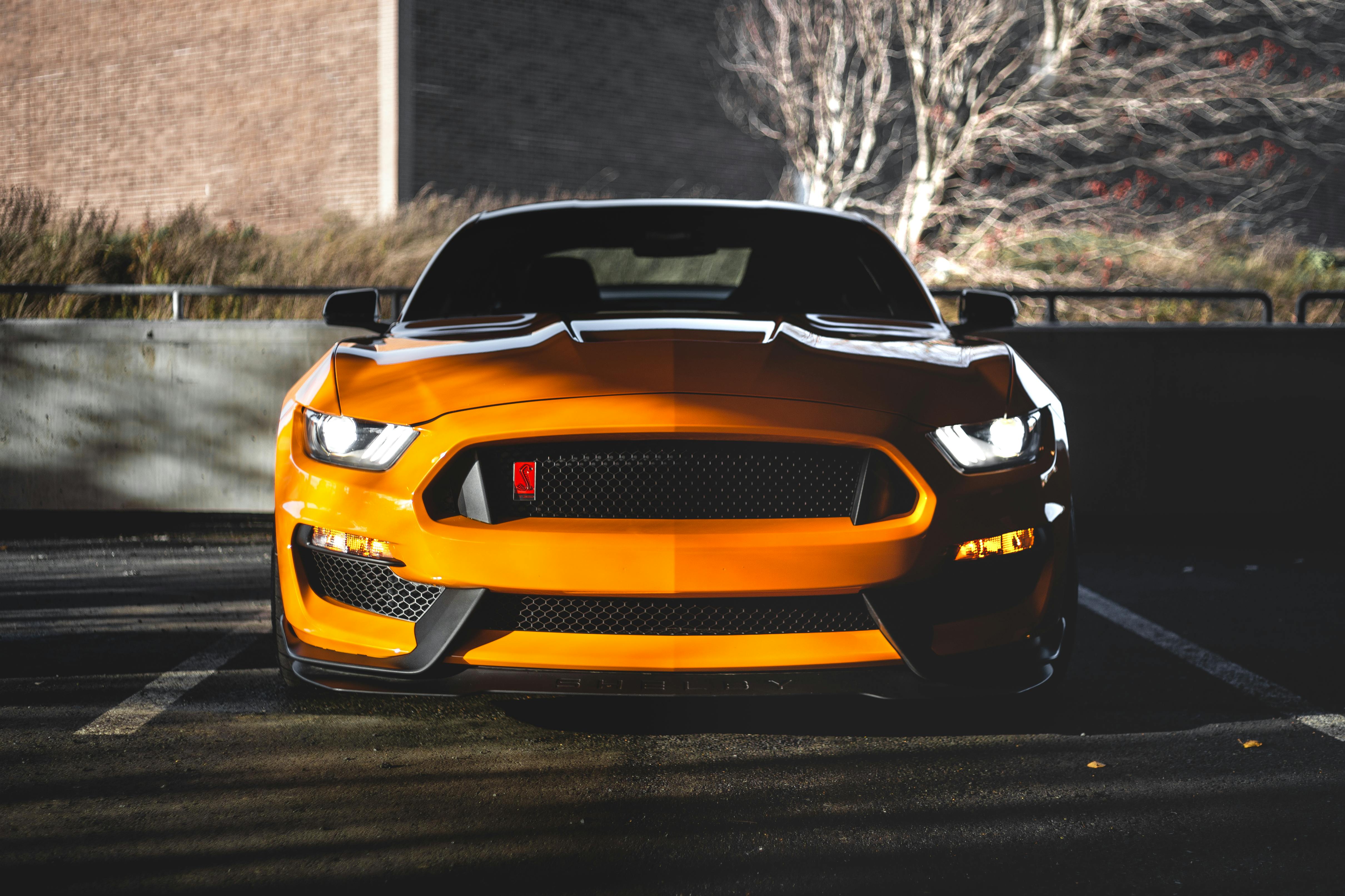 Yellow Car at the Parking Lot · Free Stock Photo