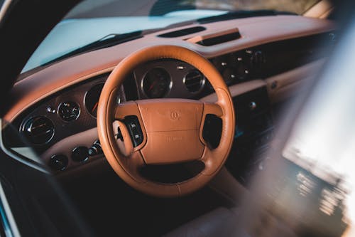 Brown Bentley Steering Wheel
