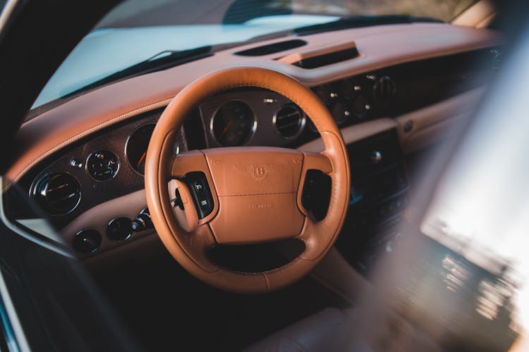 Brown Bentley Steering Wheel