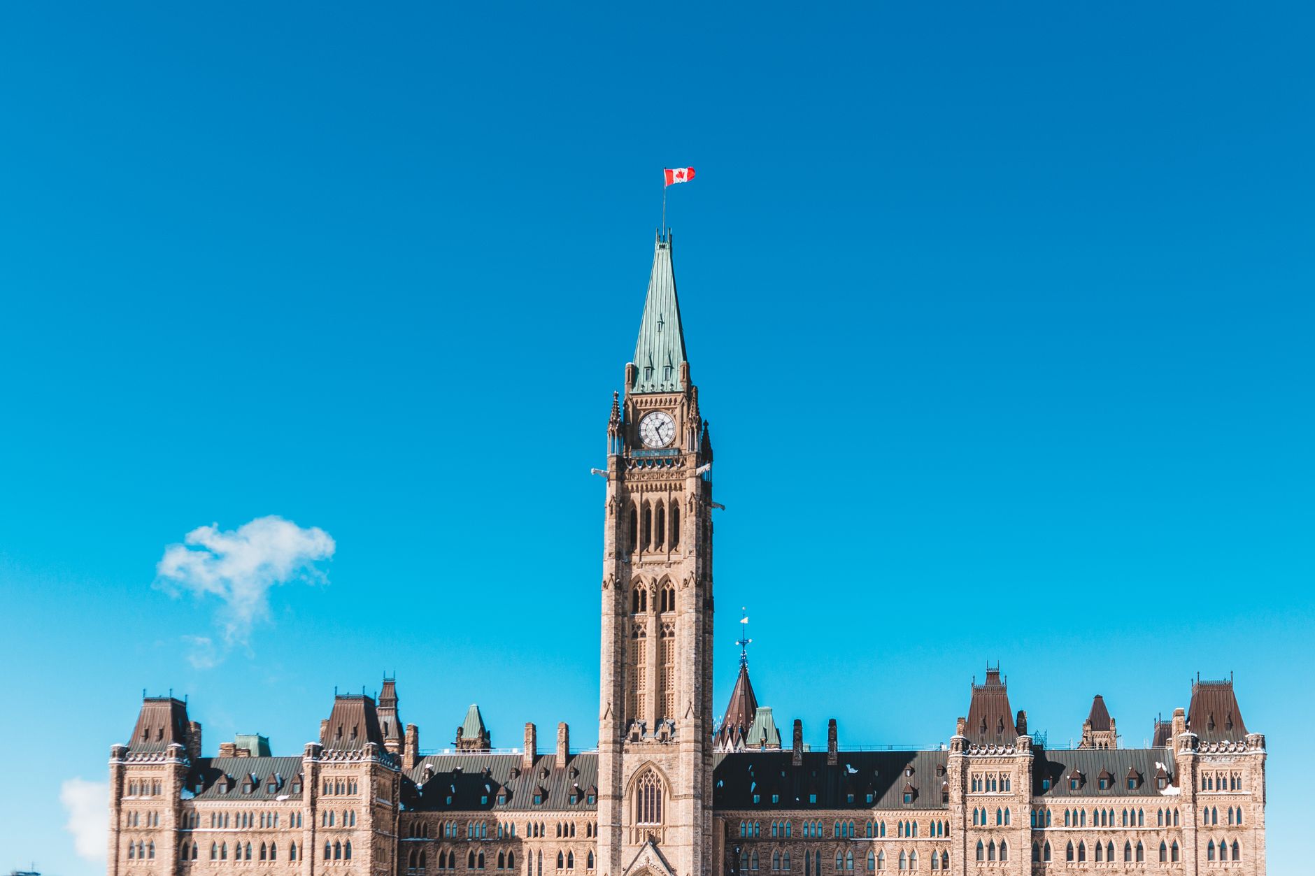 Parliament Hill Peace Tower in Ottawa — 2026 Canada federal tax brackets