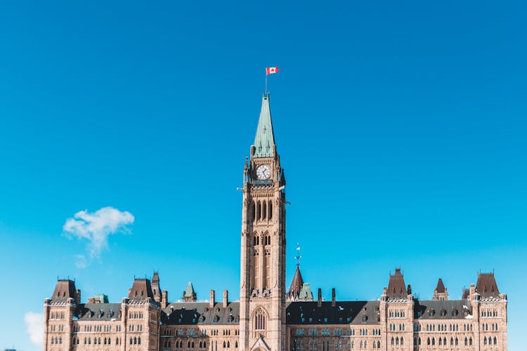 Peace Tower Building Under Blue Sky