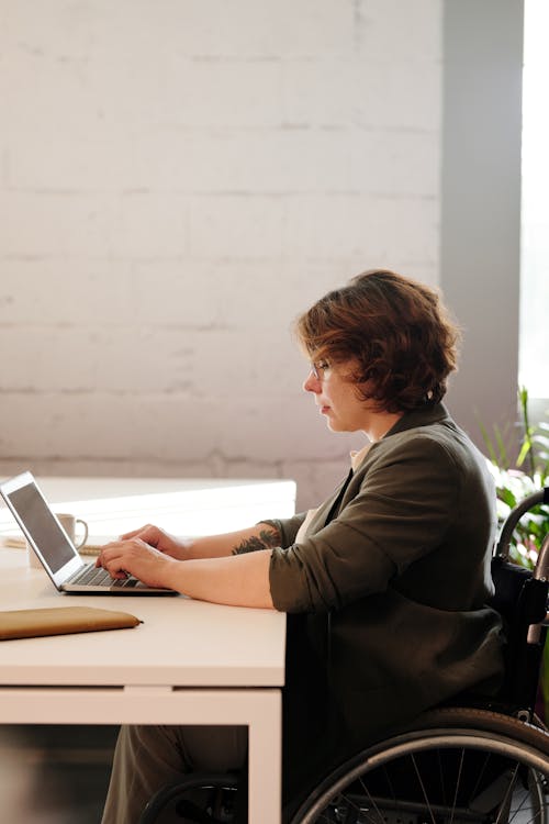 Woman Using Macbook Air