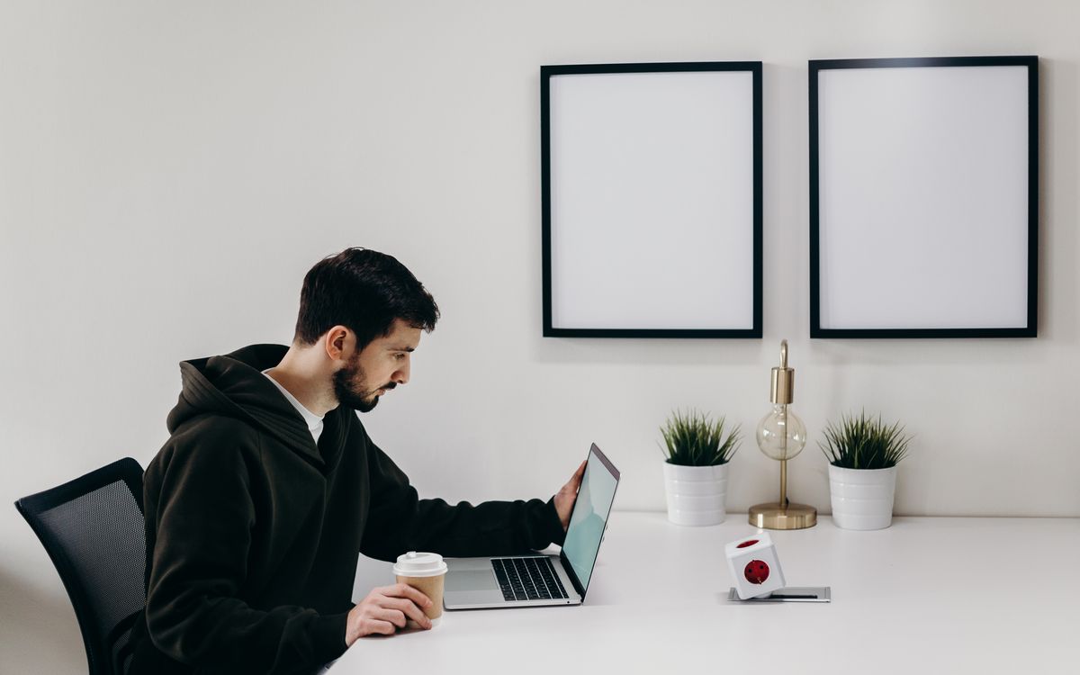 Office desk phone and headset