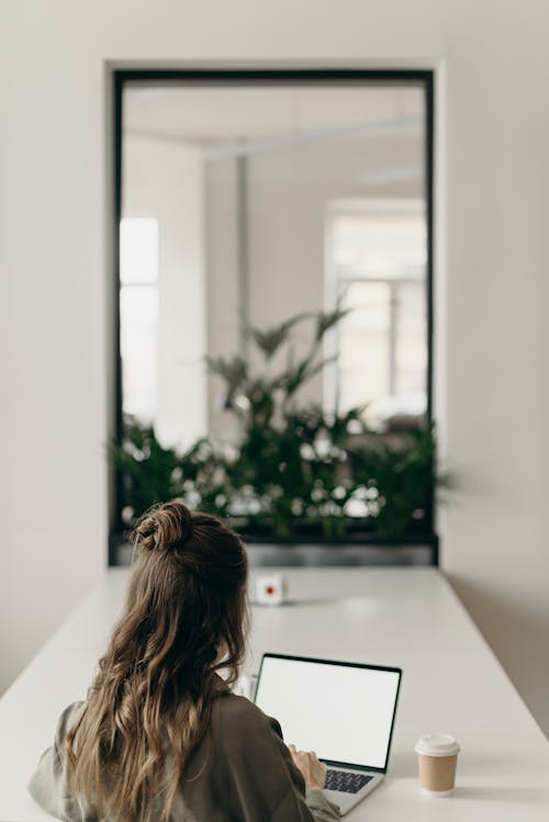 Free Woman Using Laptop Stock Photo