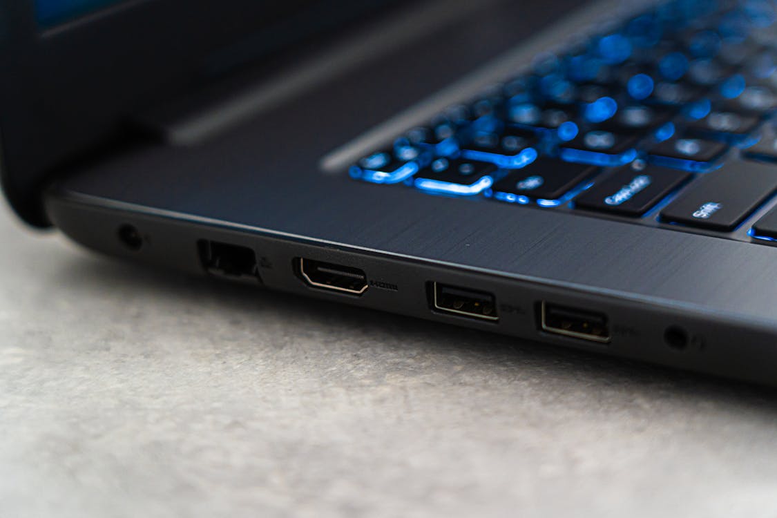 Close-Up Photo of Laptop's Usb Ports