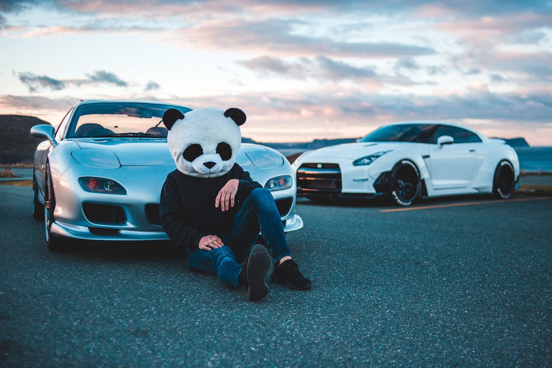 Photo Of Person Sitting In Front Of Car