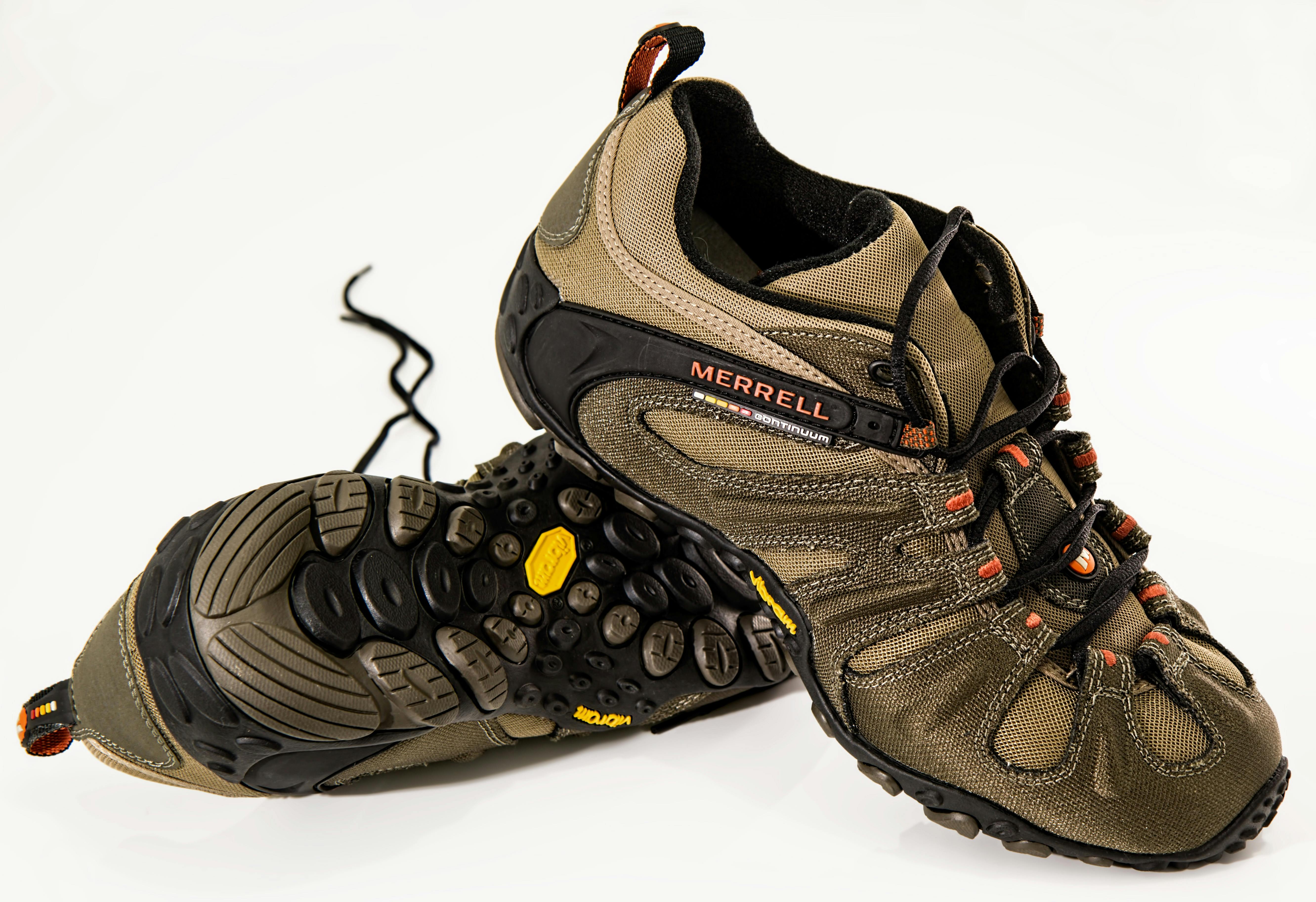 Brown and Black Hiking Shoes · Stock Photo