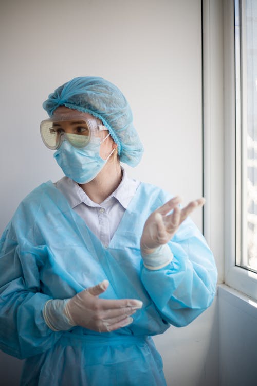 Photo of Person Wearing Surgical Mask