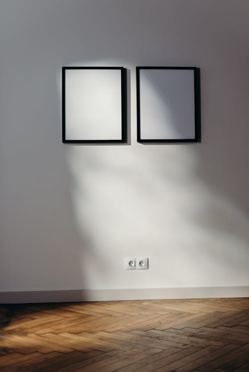 Free 2 Black and White Wall Mounted Board Stock Photo