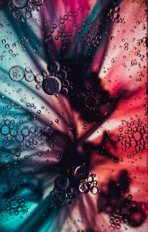 Colorful abstract background with bubbles in water