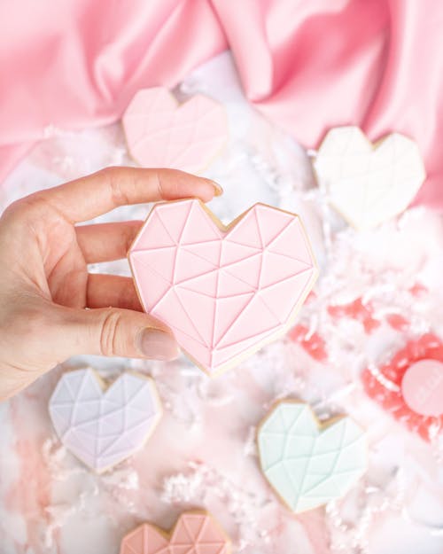 White and Pink Heart Paper