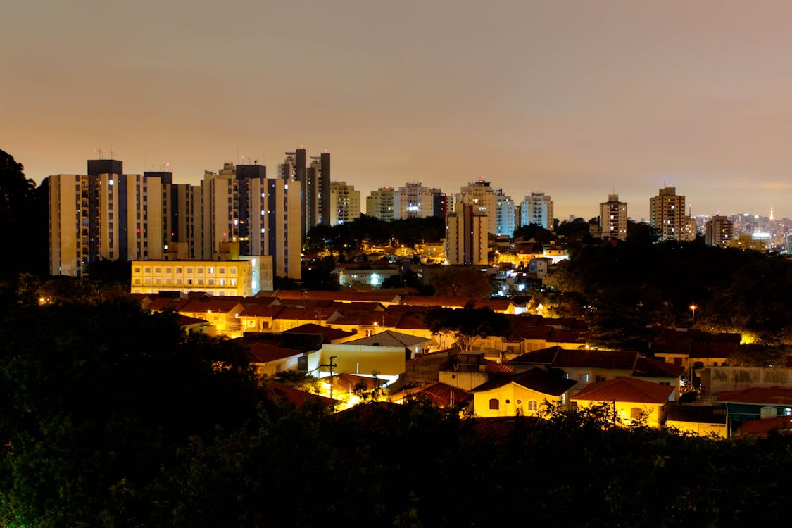 City Skyline during Night Time