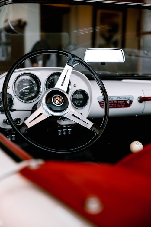 Free Black and Silver Steering Wheel Stock Photo