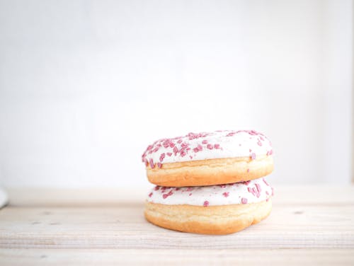 Free Donuts with Pink Sprinkles Stock Photo