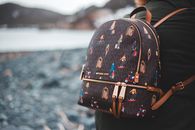 Brown and Gold Michael Kors Leather Backpack