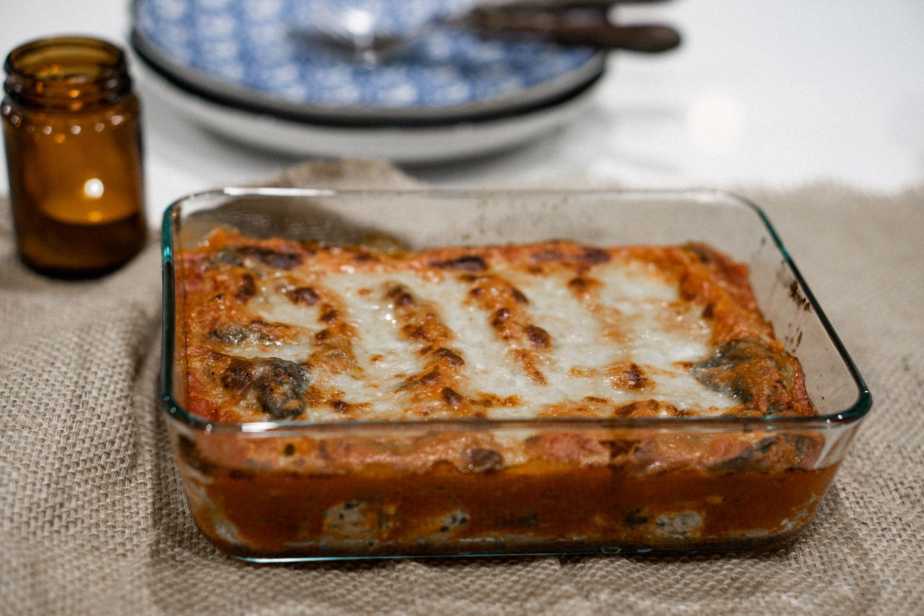 Lasanha de Carne Moída com Molho Béchamel Cremoso