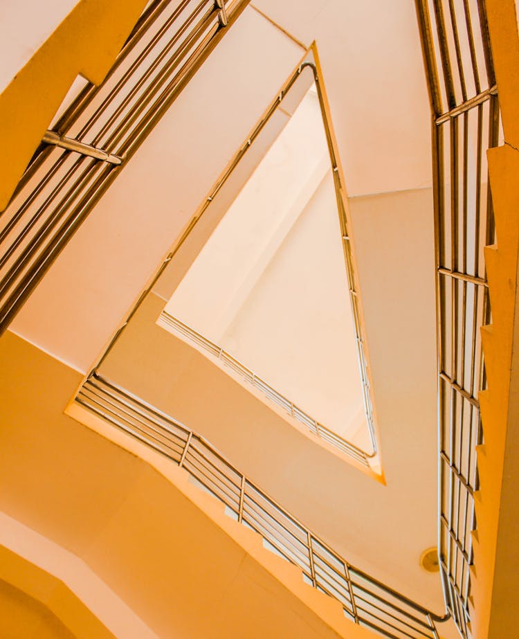 Triangle Shaped Stairway In Modern Building