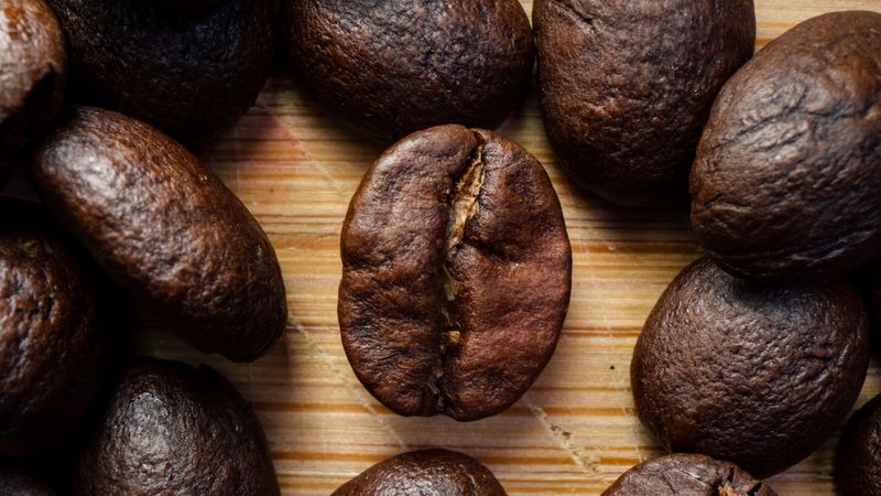 Roasted coffee beans representing food products for export