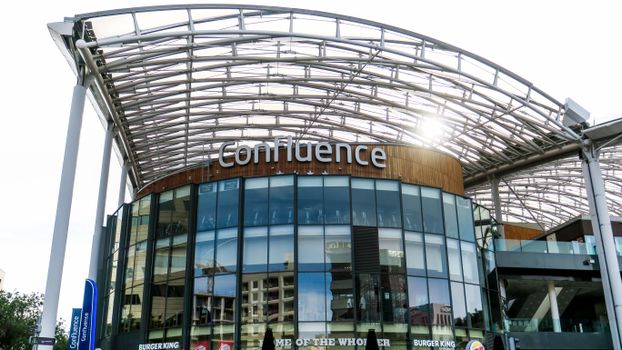The Confluence Glass Building in Lyon, Paris, France