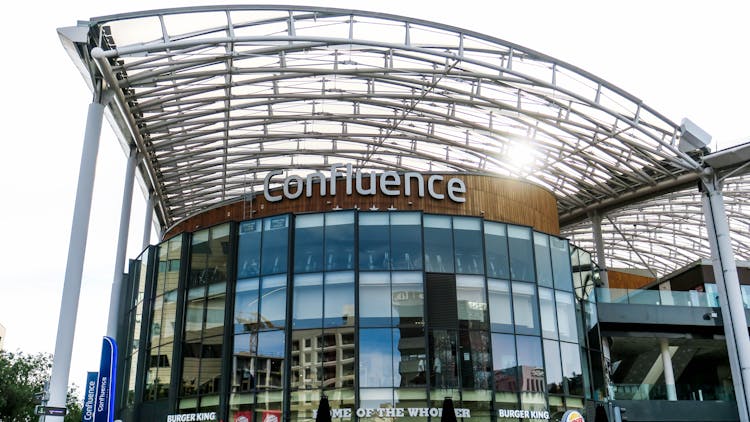 The Confluence Glass Building In Lyon, Paris, France