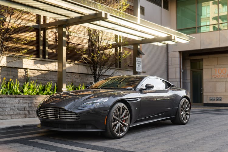 Black Aston Martin Parked Near Building