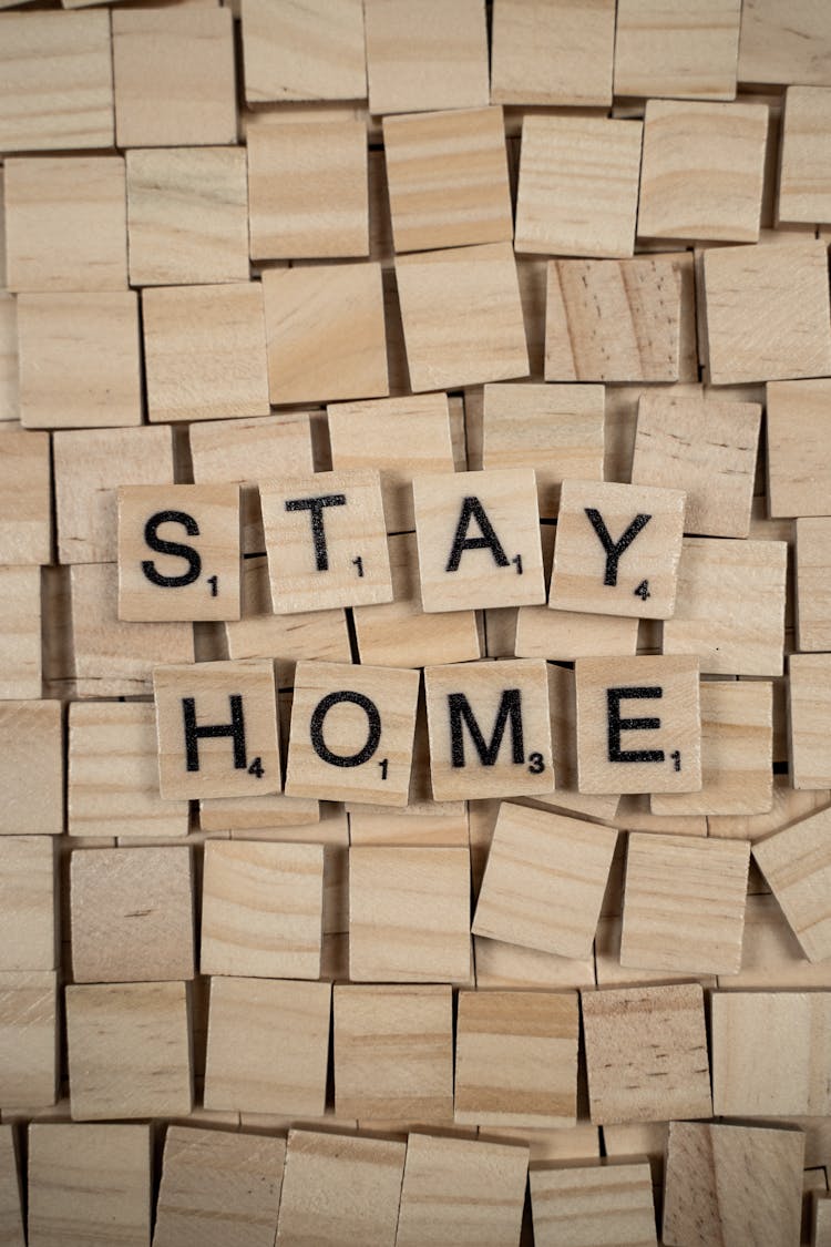 Brown Wooden Scrabble Tiles