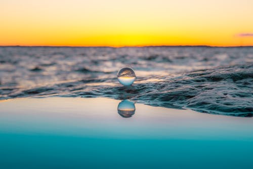 Photos gratuites de bleu, boule de cristal, coucher de soleil