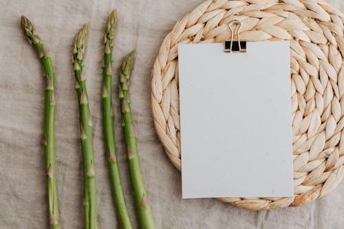 Green Vegetables on Brown Table