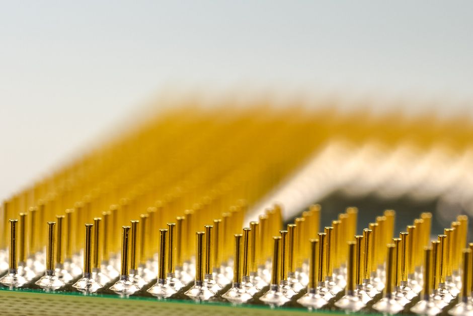 silicon chip closeup