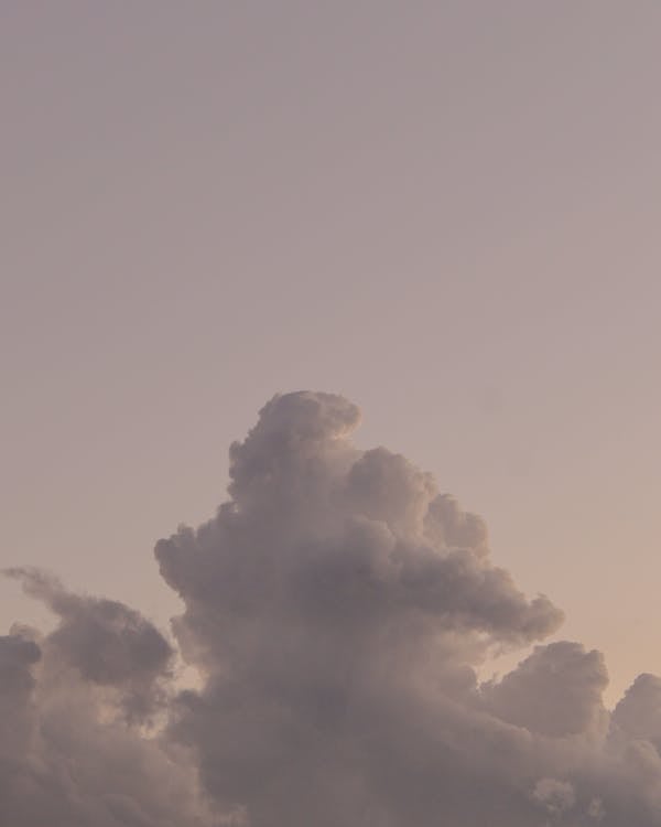 Scenery view of clouds on evening sky