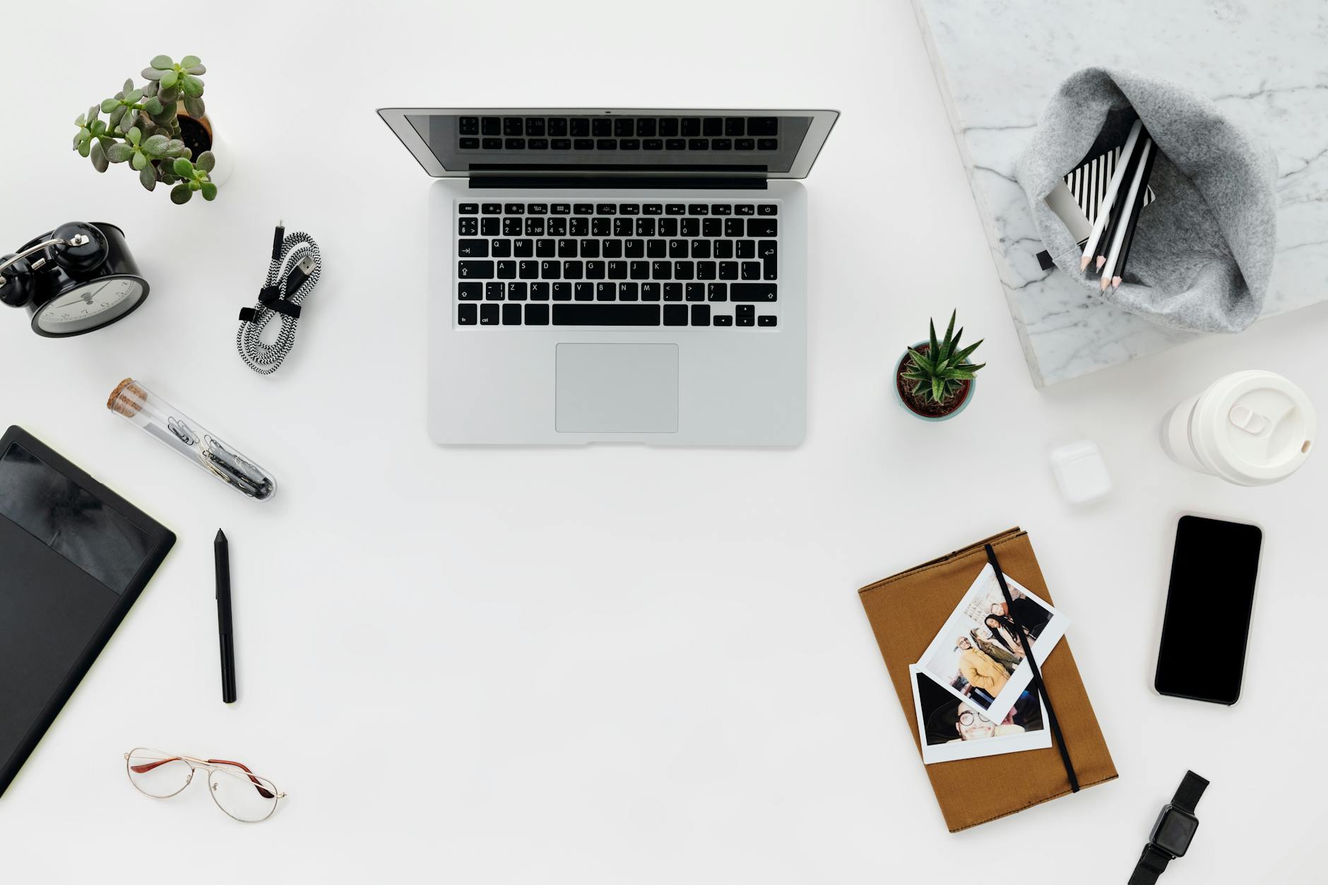 Gray Laptop on the Table