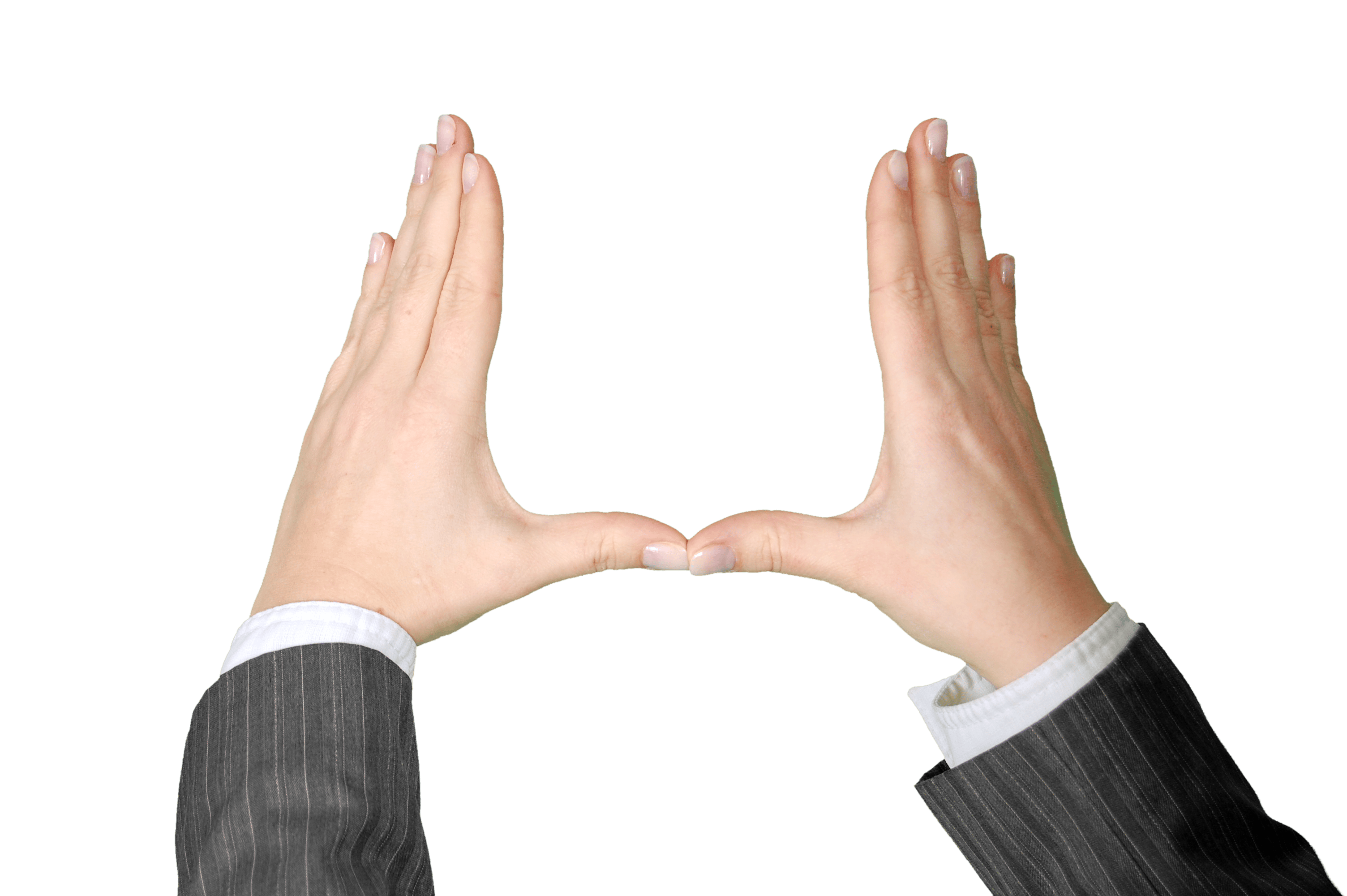 Close-up of Hand over White Background · Free Stock Photo