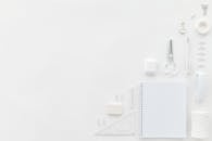Office Materials on White Table