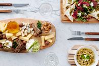 Sliced Bread With Sliced Vegetables on Brown Wooden Chopping Board