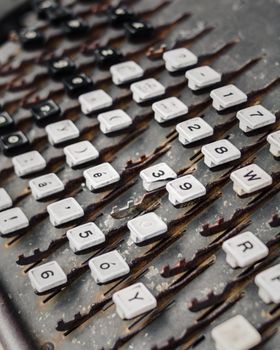 Close Up of an Old Broken Typewriter
