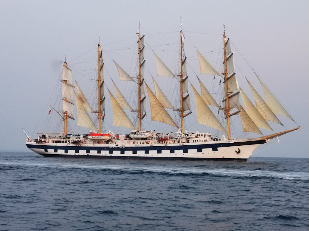 Big Passenger Sailboat on an Open Sea · Free Stock Photo