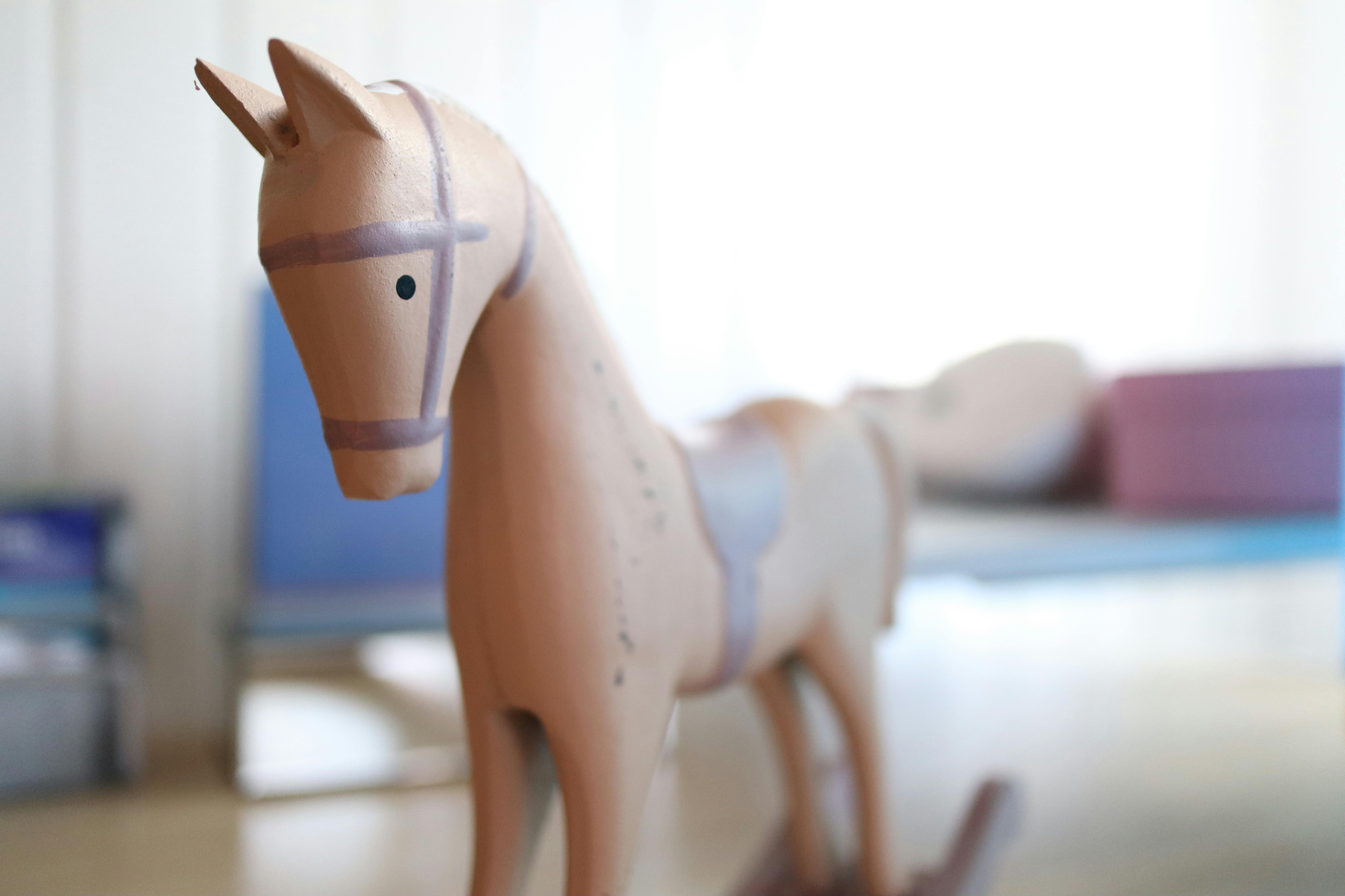miniature wooden rocking horse toy
